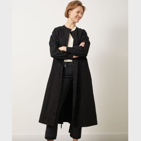 Girls of Dust Trenchcoat/Dress in Black - Picture 2 of 6